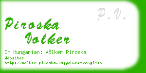 piroska volker business card