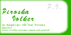 piroska volker business card